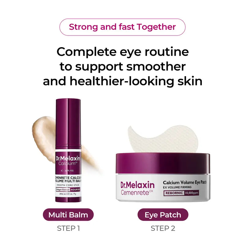 Dr. Melaxin™  Glass Skincare set (2-PC) ( Calcium Multi Balm + Eye Patch )